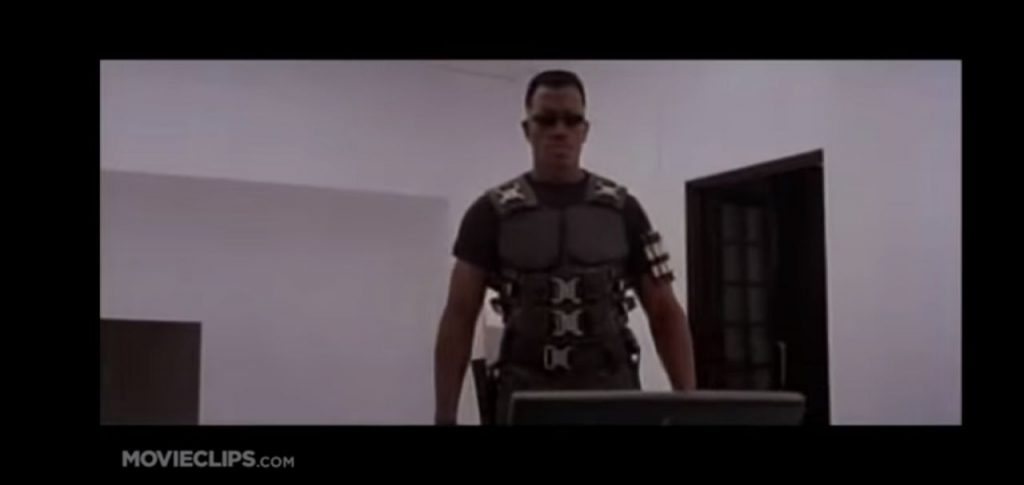 Wesley Snipes playing in 'Blades'