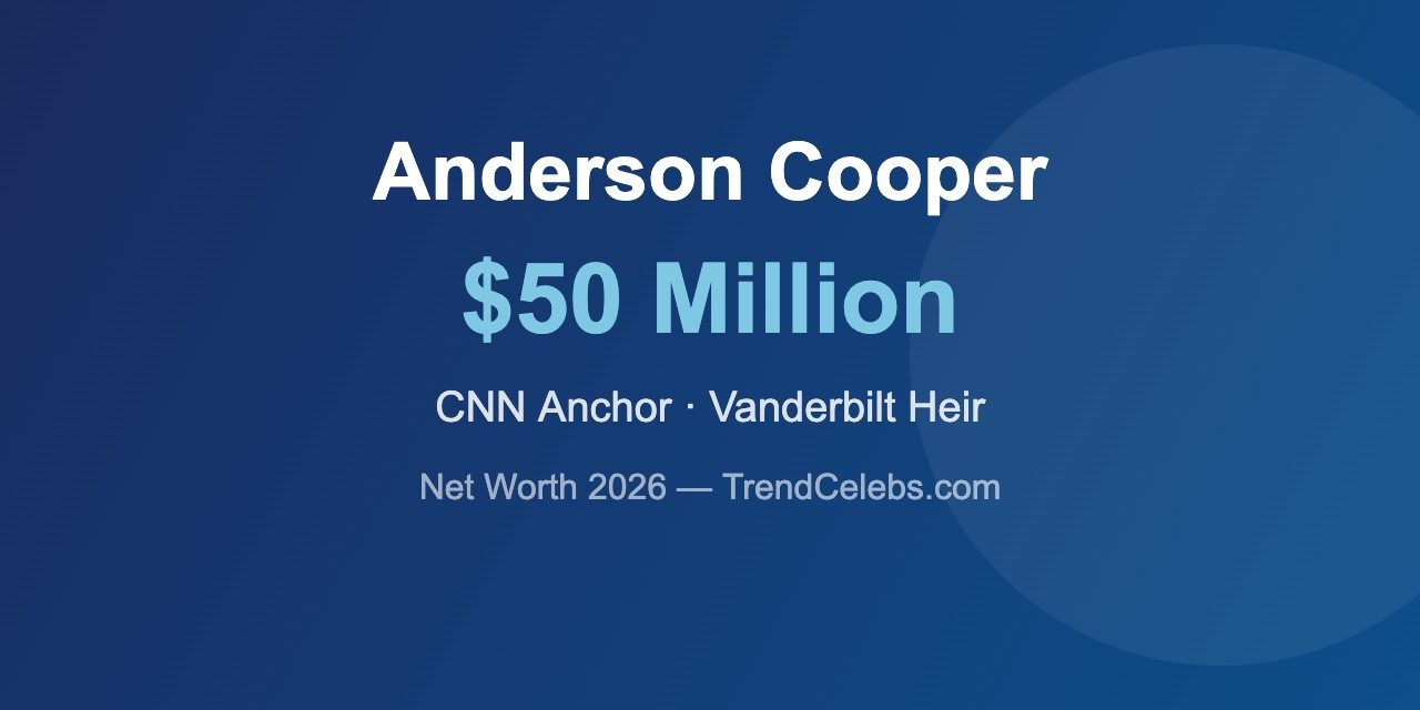 Anderson Cooper Net Worth 2026: The Vanderbilt Heir Who Built $50M on His Own