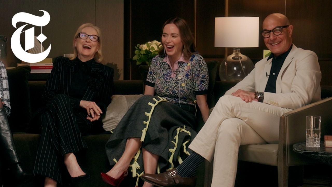 Anne Hathaway with cast of Devil Wears Prada 2