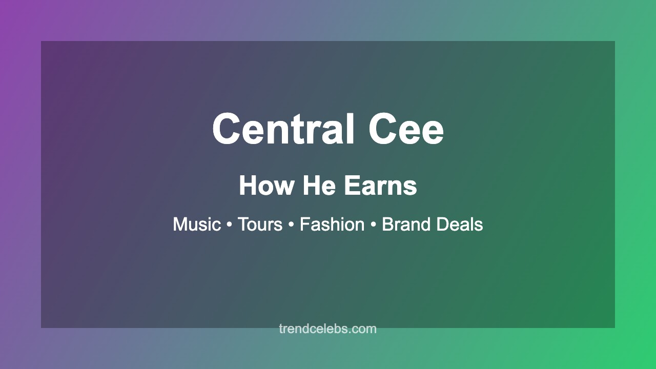 Central Cee income sources breakdown including streaming, touring, Syna World and brand deals