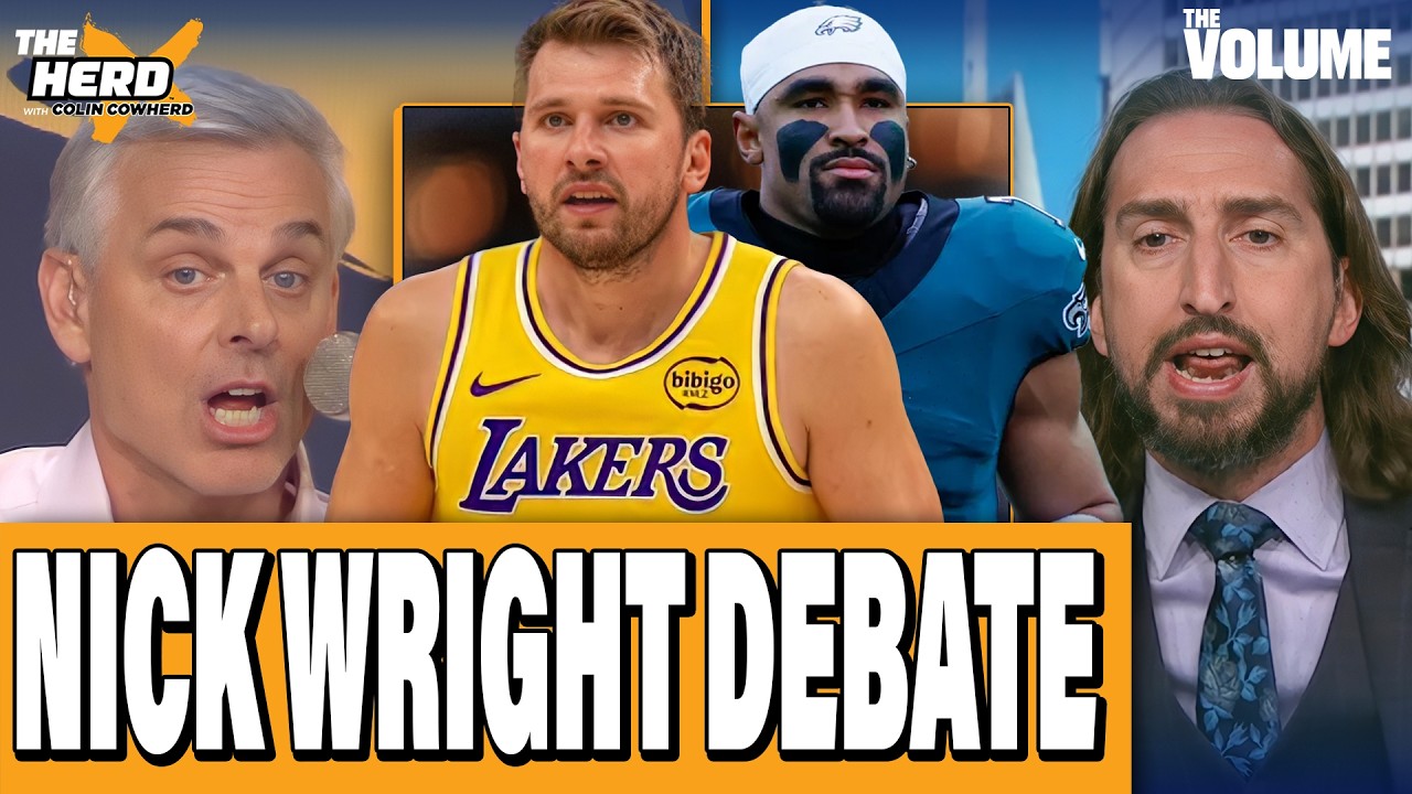 Colin Cowherd and Nick Wright debating on The Herd Fox Sports