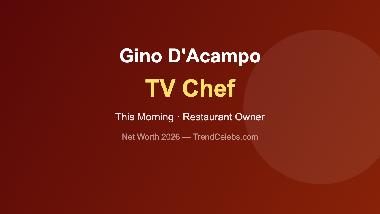 Gino D'Acampo This Morning and television career