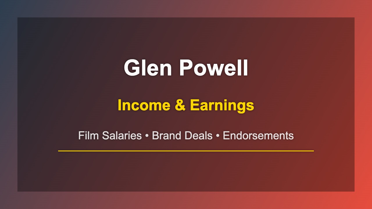 Glen Powell net worth income sources film salaries brand deals
