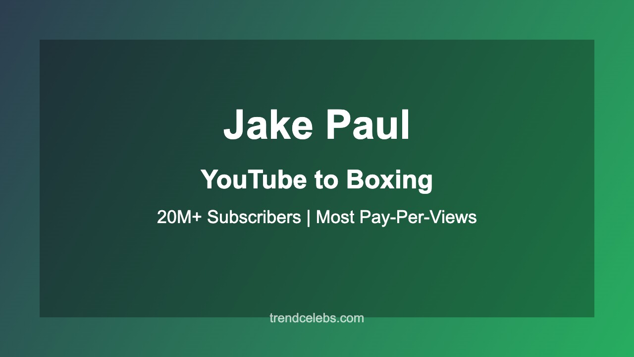 Jake Paul's journey from YouTube to professional boxing