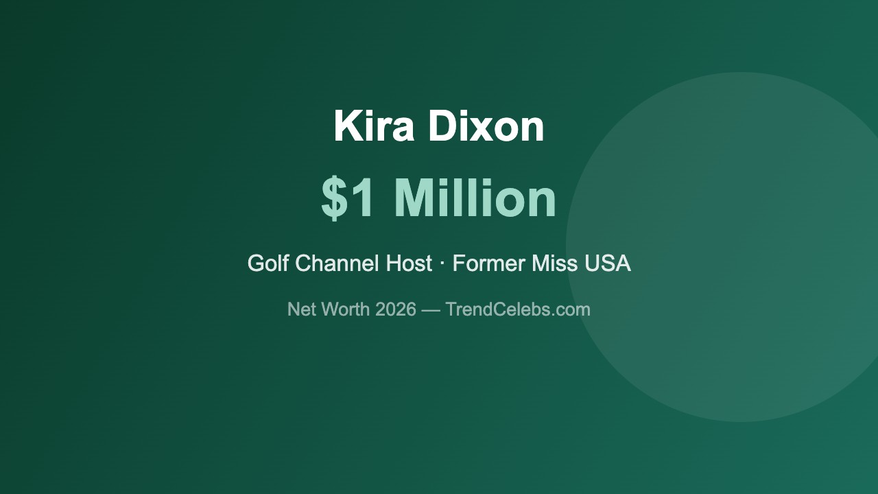 Kira Dixon Golf Channel host net worth 2026