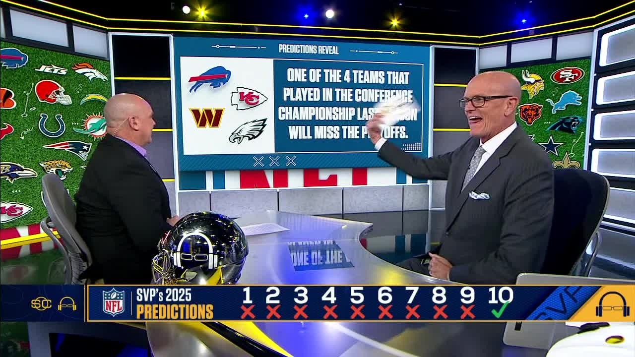Scott Van Pelt going 1/10 on his NFL predictions on SportsCenter