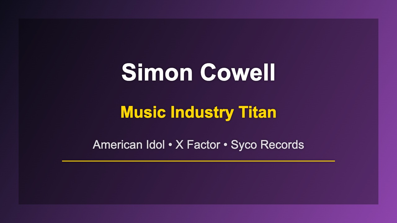 Simon Cowell American Idol X Factor judge music industry career
