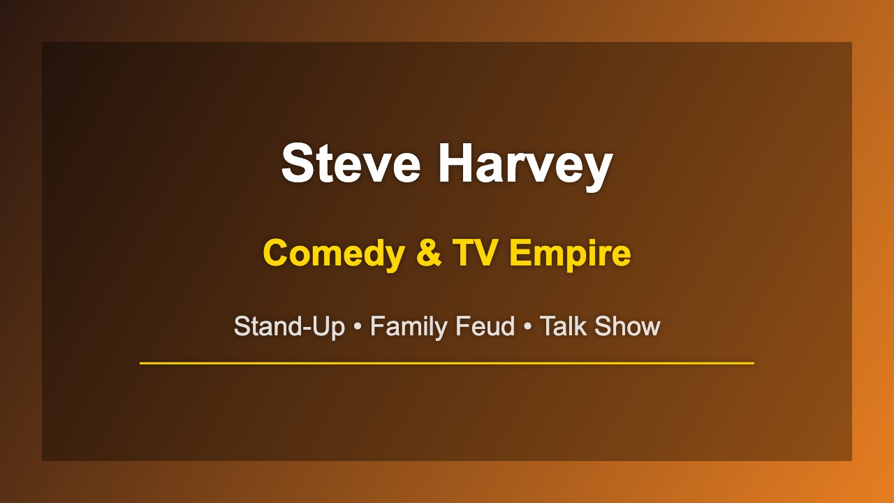 Steve Harvey stand-up comedy career and TV hosting empire