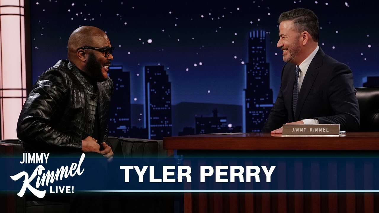 Tyler Perry at media appearance discussing business