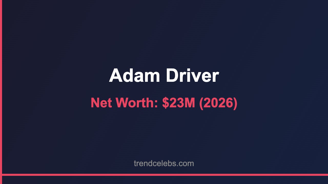 Adam Driver net worth 2026