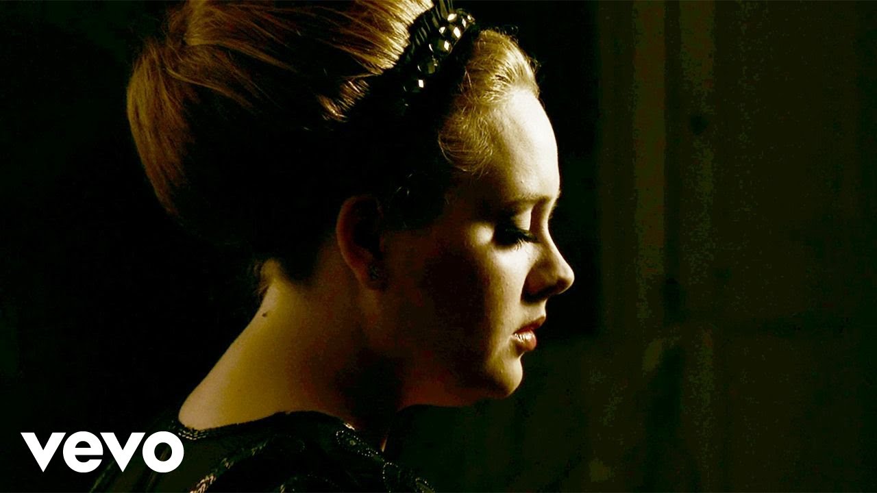 Adele performing Rolling in the Deep in the official music video