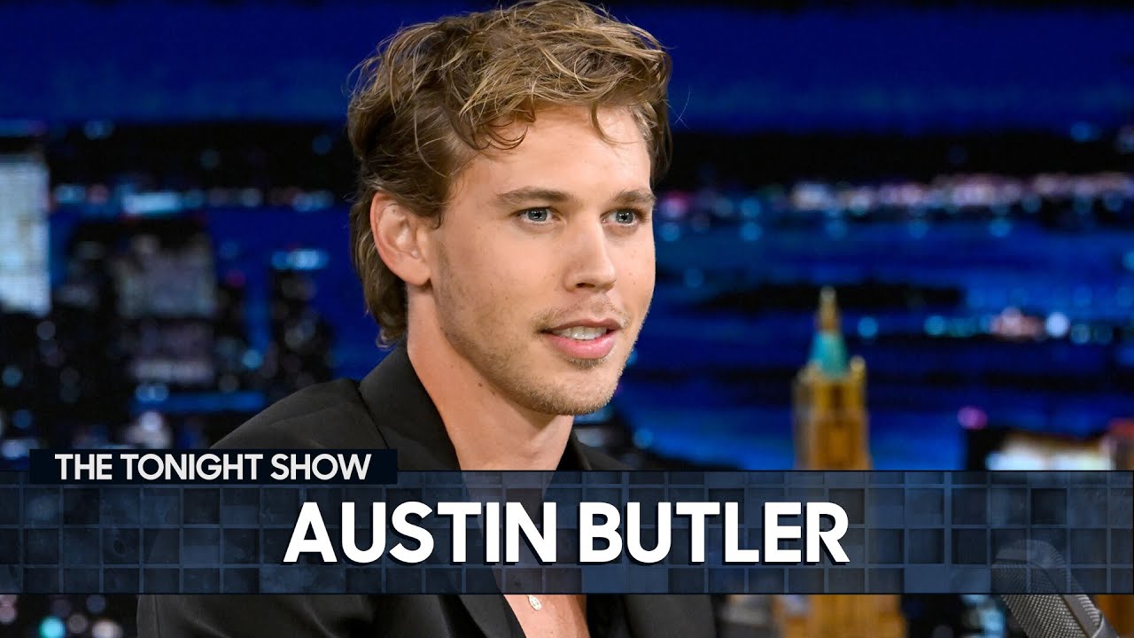 Austin Butler performing Elvis impressions on The Tonight Show with Jimmy Fallon