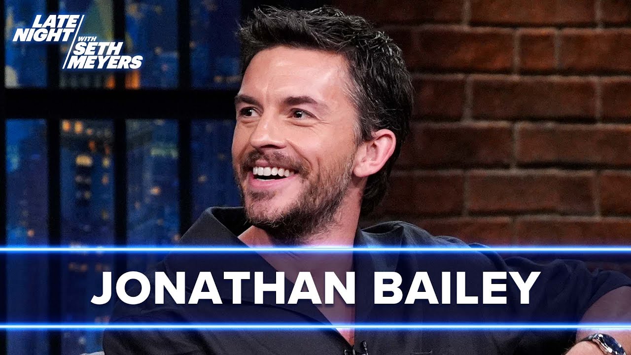 Jonathan Bailey on Wicked set Bridgerton