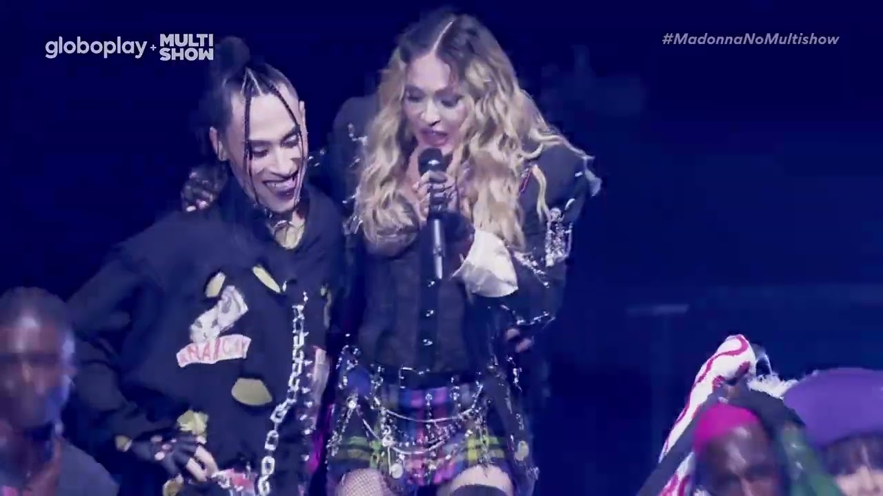 Madonna performing at the Celebration Tour Final Show in Rio de Janeiro 2024