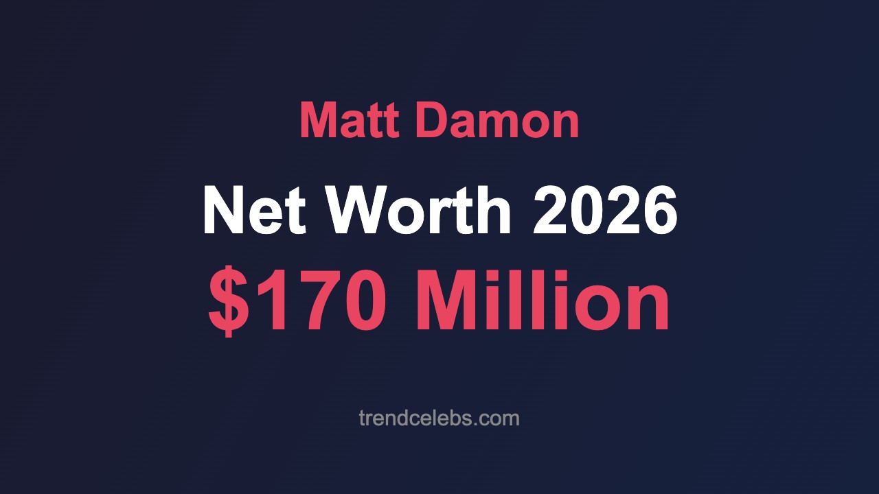 Matt Damon net worth 2026 infographic