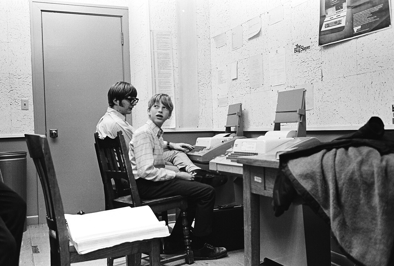 Bill Gates and Paul Allen at Lakeside School in 1970