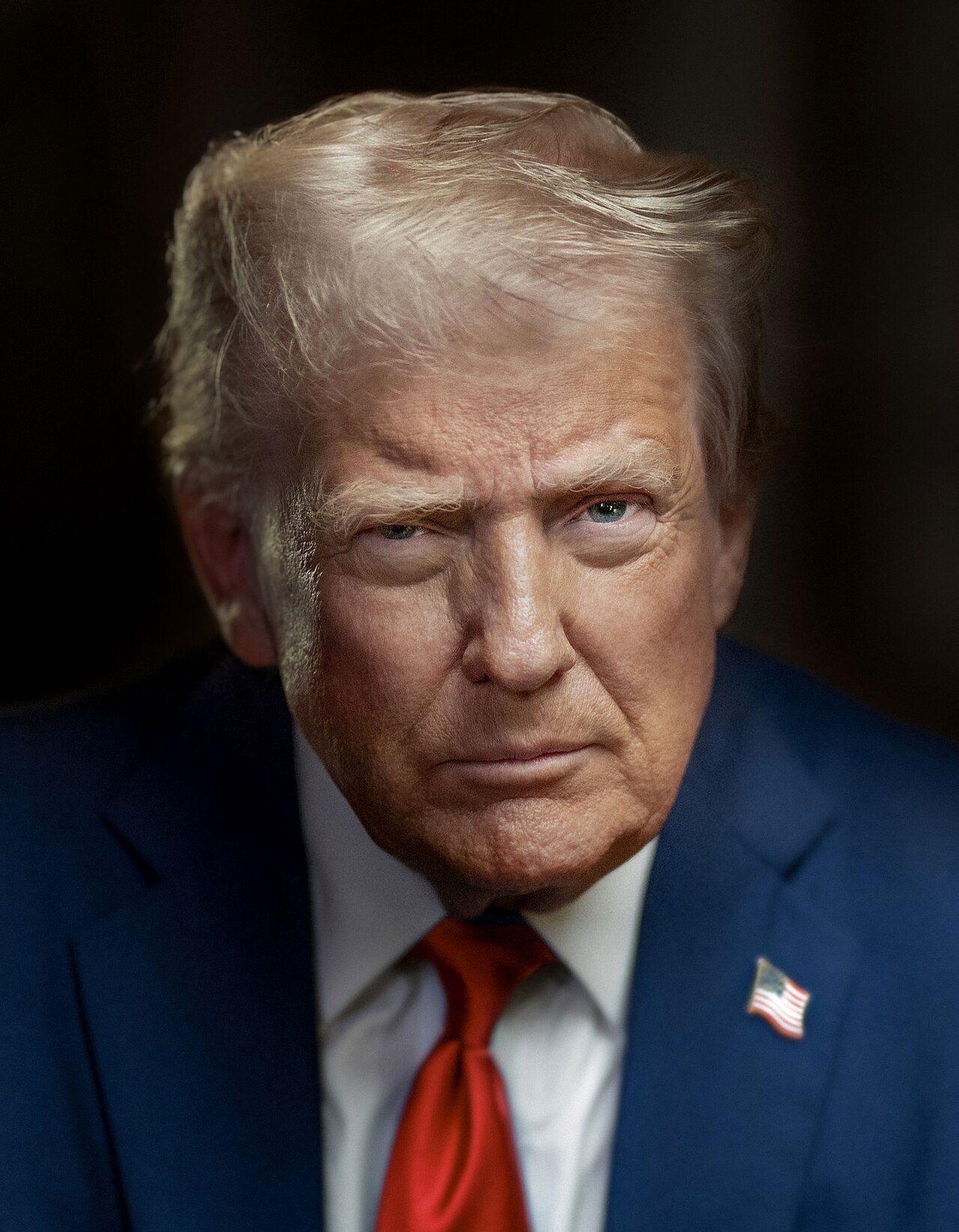 Official 2025 presidential portrait of Donald Trump