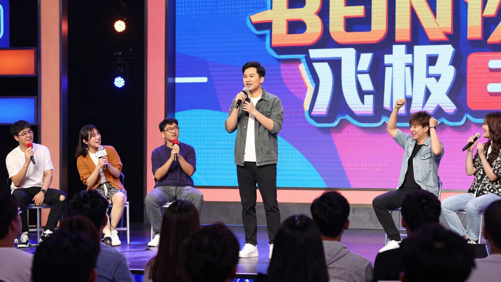 Jimmy Fallon performing a game show segment on The Tonight Show
