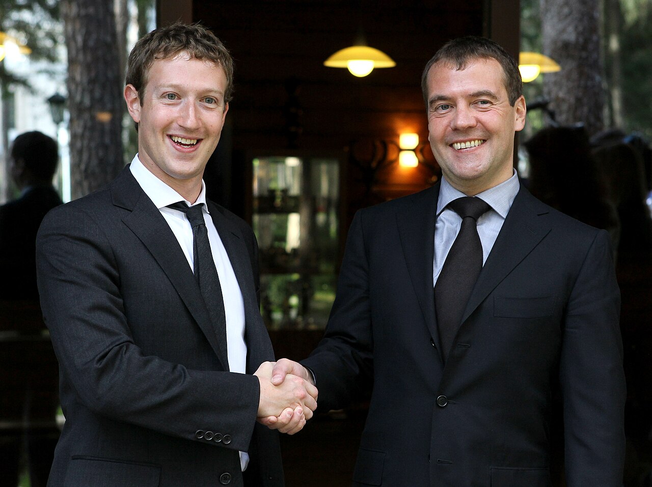 Mark Zuckerberg with Russian Prime Minister Dmitry Medvedev
