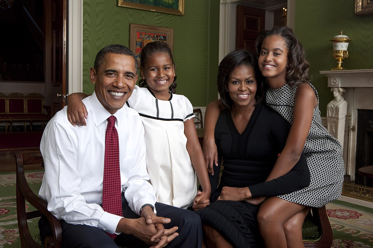 The Obama family at the White House