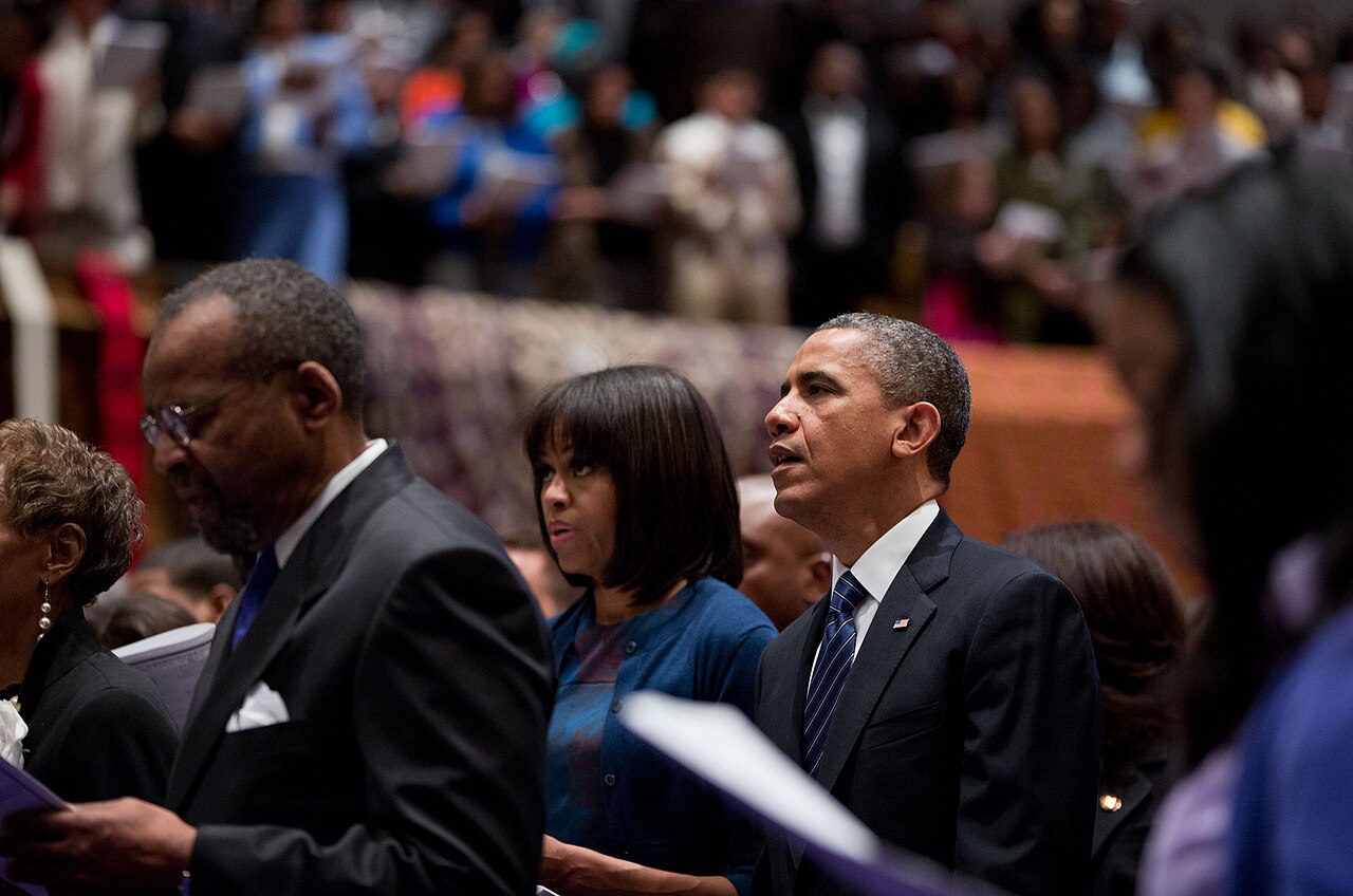 The Obamas at church on Inauguration Day 2013