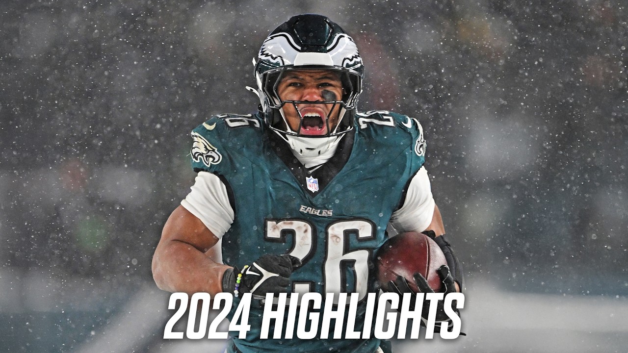 Saquon Barkley 2000 yard rushing season highlights