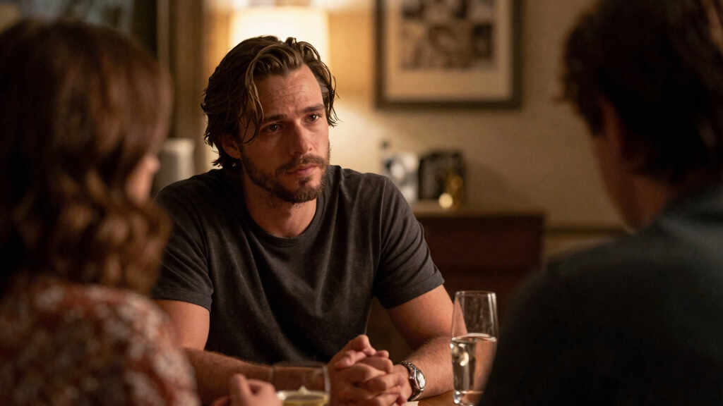 Actor in dramatic indie film scene, May December emotional confrontation
