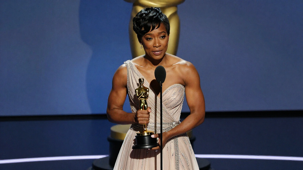 Da'Vine Joy Randolph accepting award at ceremony