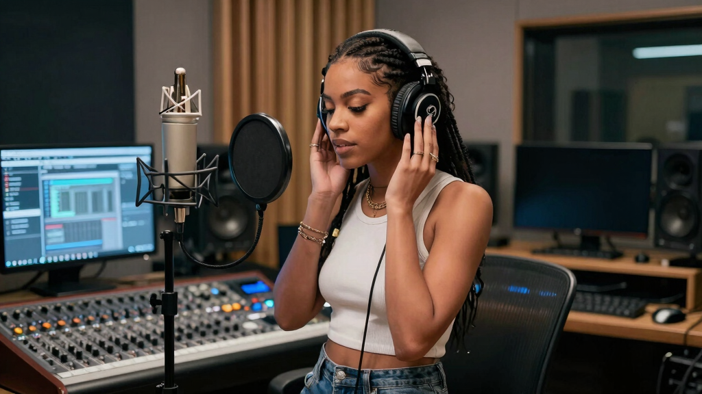 Doechii in the studio