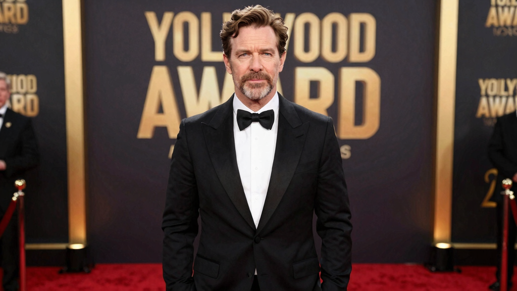Hollywood awards ceremony cinematic portrait