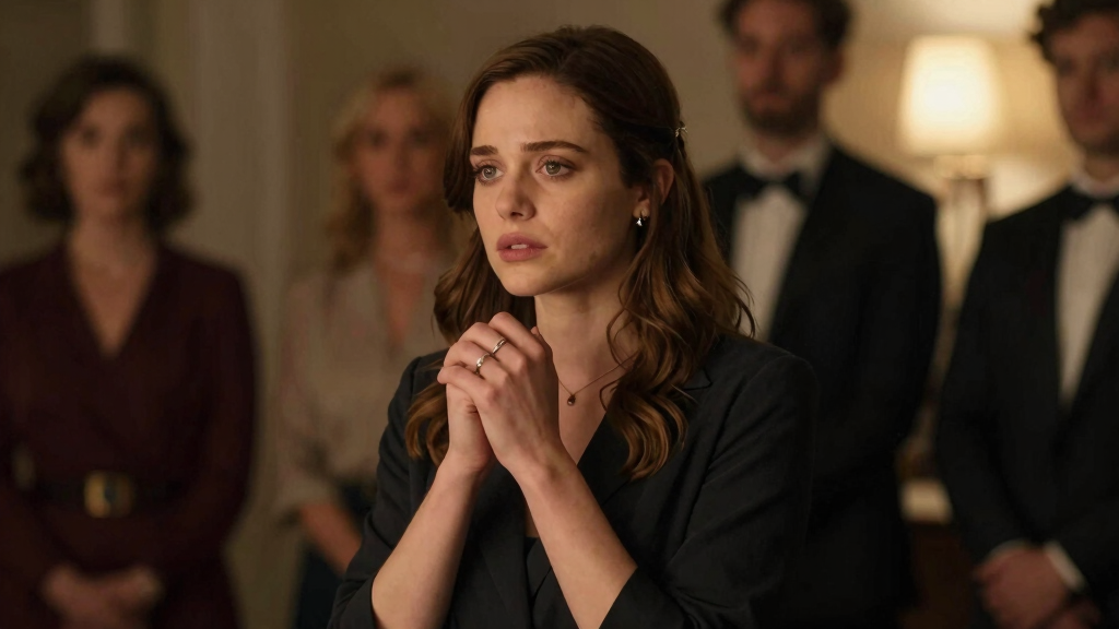 Emilia Jones in dramatic film scene, cinematic lighting