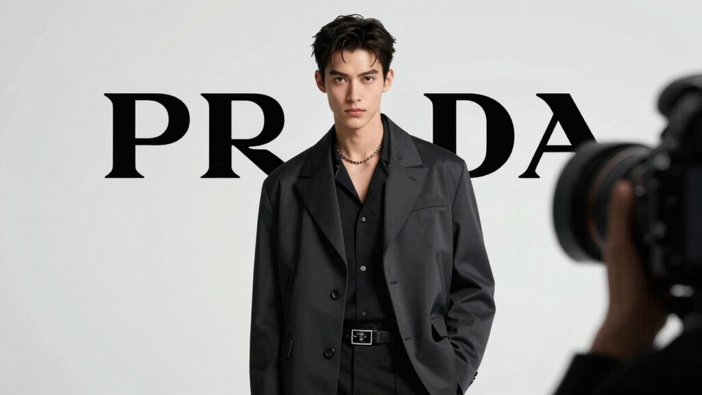 Levon Hawke in an editorial fashion campaign, high fashion photography