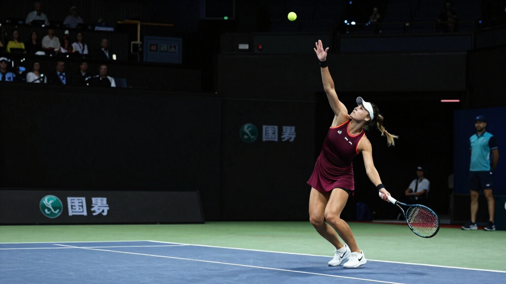 Madison Keys powerful serve at major tournament