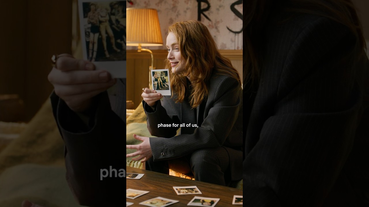 Sadie Sink behind the scenes at Stranger Things