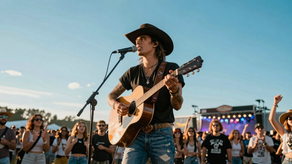 Thomas Rhett at an outdoor summer festival
