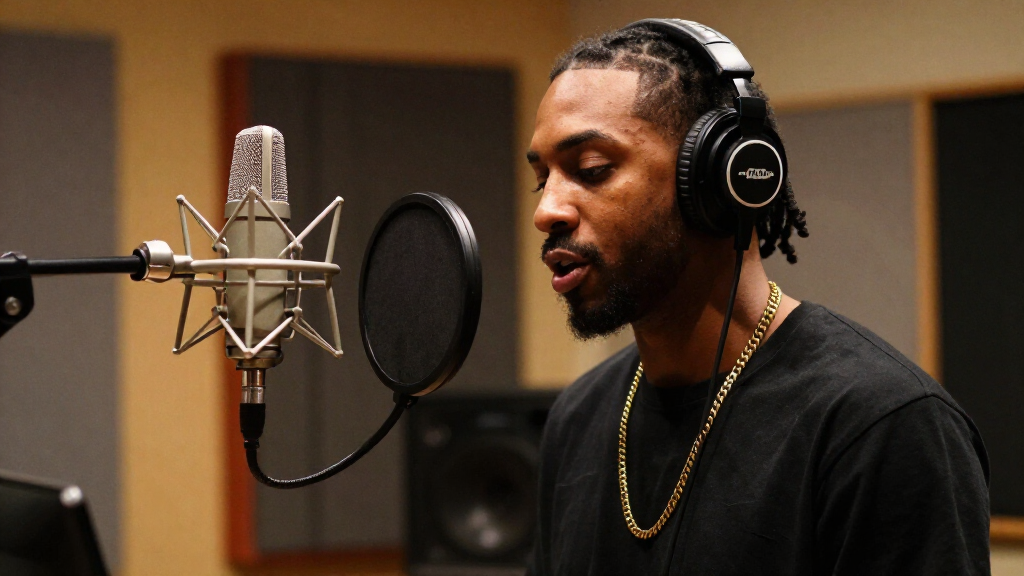 Baby Keem in the recording studio