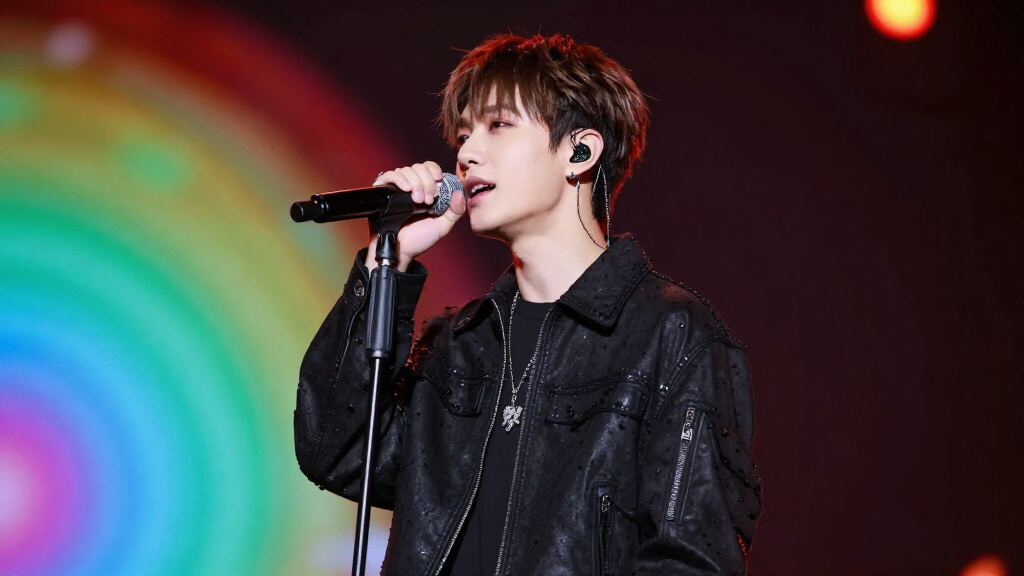 Benson Boone performing at concert