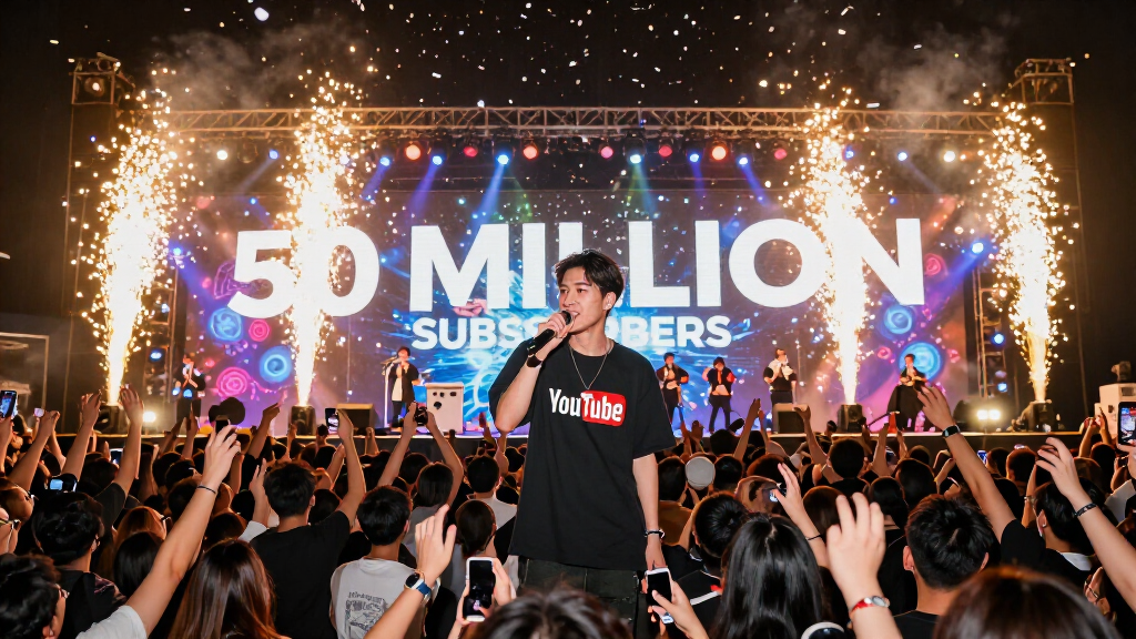 IShowSpeed 50 million YouTube subscribers milestone 2026 fan event