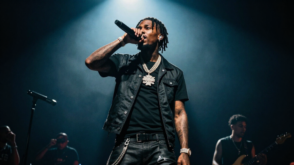 JID performing at a live Dreamville concert