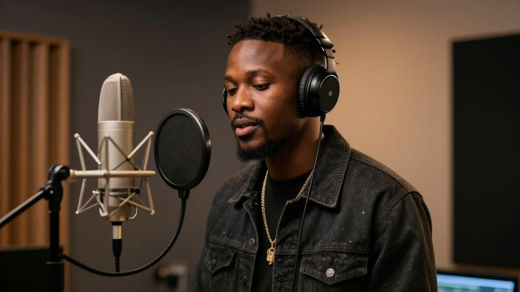 Jordan Adetunji in the studio