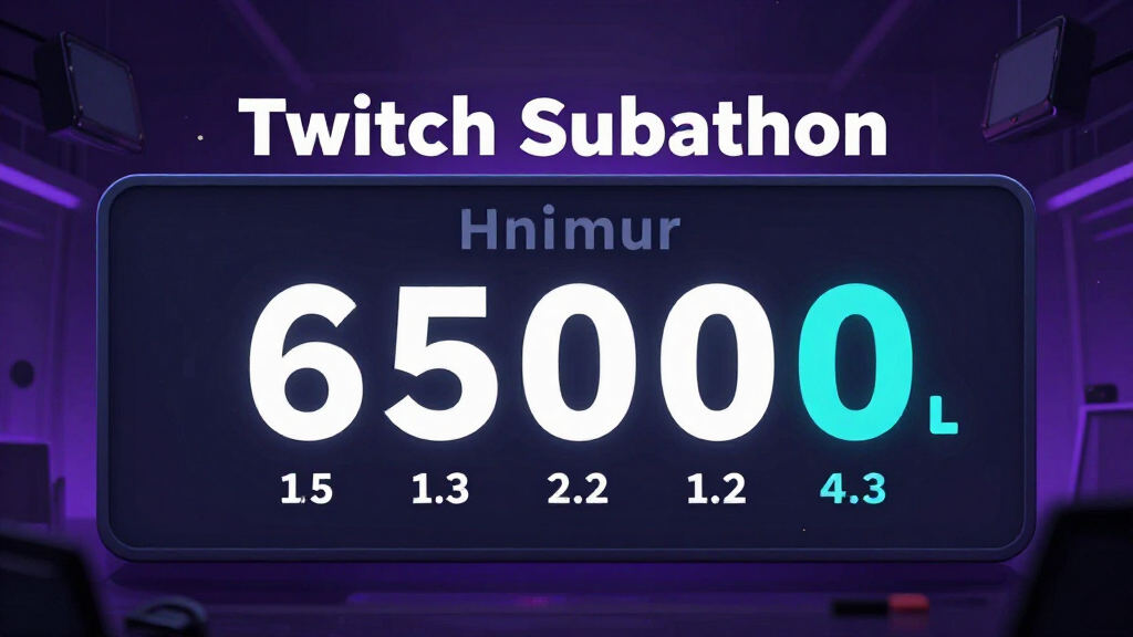 Twitch subathon record-breaking event display