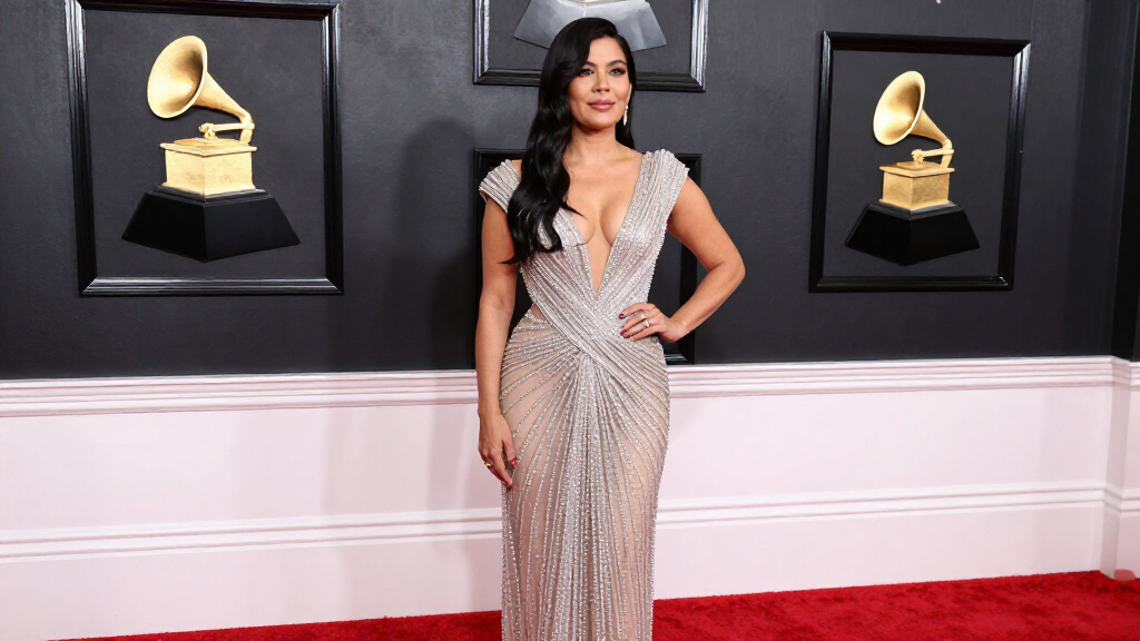 Kali Uchis at Grammy Awards in elegant gown