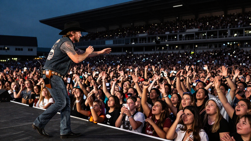 Zach Bryan stadium concert performance