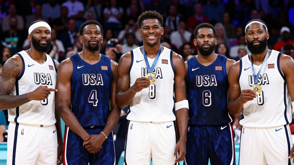 Anthony Edwards USA Olympics gold medal 2024 Paris