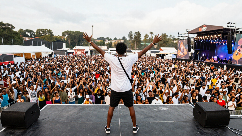 Baby Keem performing at a festival