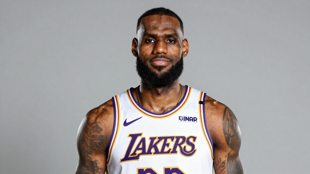 Bronny James NBA player portrait young basketball star