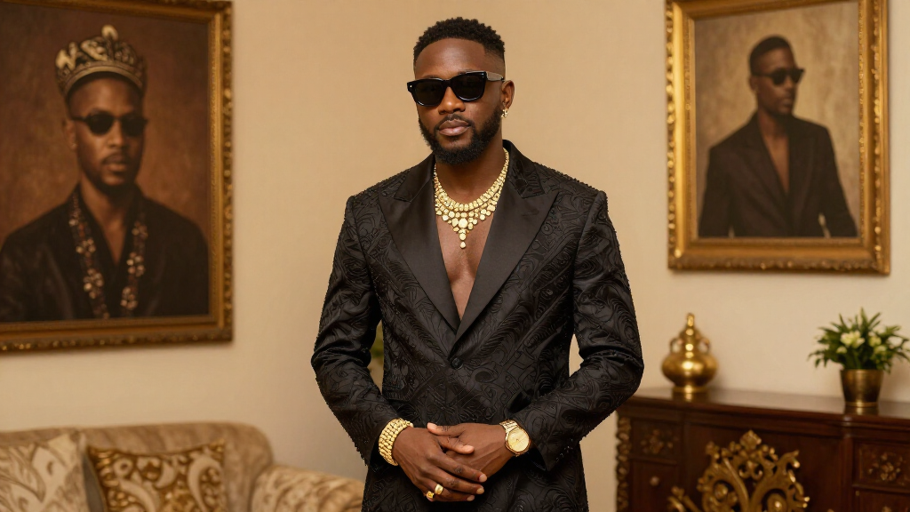 Burna Boy representing the pinnacle of African music celebrity success and lifestyle