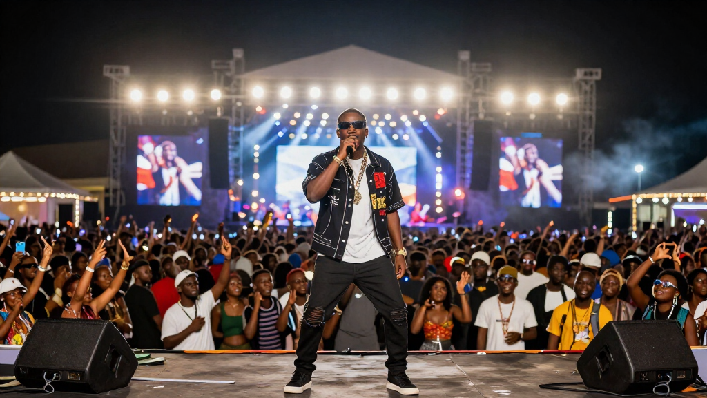 Davido performing at an international festival, showcasing his electrifying stage presence and global reach