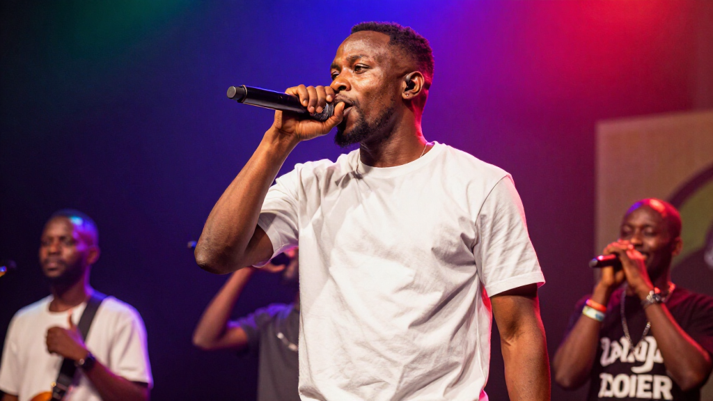 Falz performing on stage at a Nigerian concert