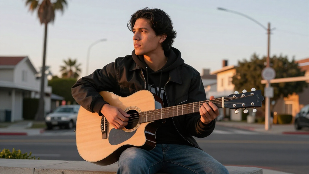 Natanael Cano with guitar